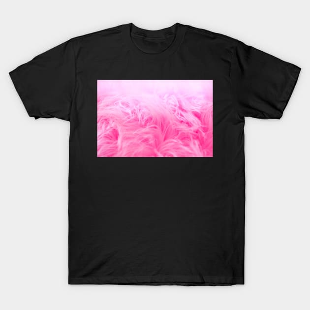 Pink fur closeup photography T-Shirt by mydesignontrack